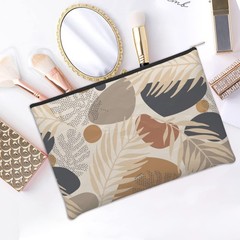 iapodiad Small Makeup Pouch for Women,Tropical One Size, Tropical Leaves