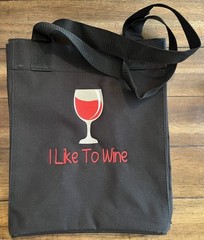 31 Thirty-One Essential Storage Tote Lettuce Shop With Wine Glass Embroidery NEW