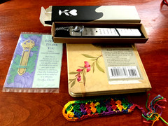 4 Pcs retiring teacher gifts/3 unique book marks/1 fancy notebook