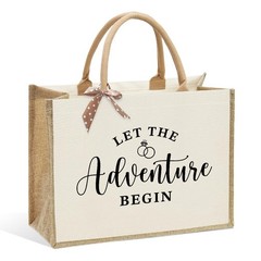 Bride Bag, Bride Gifts, Bridal Shower Gifts, Let The Adventure Begin Brides C…