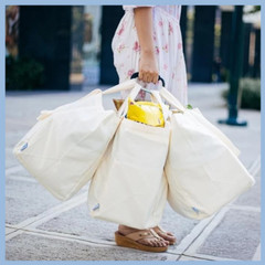 xl 3-Pack Reusable Grocery Totes with Bonus Hook