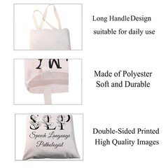 Speech Language Pathologist SLP Tote Bag for Women Student Graduation Gift