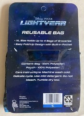 Disney Pixar LIGHTYEAR Reusable Grocery Bag 23″ x 16.5″ Pocket Easy Fold Up (D)