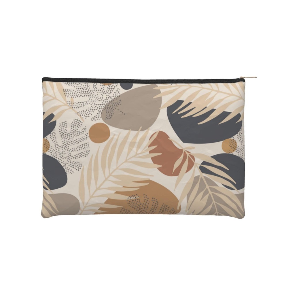iapodiad Small Makeup Pouch for Women,Tropical One Size, Tropical Leaves