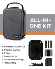 HOMEAL Smell Proof Stash Box，Smell Containers with Large, Darkgrey