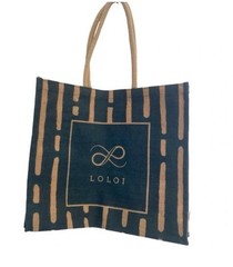 LOLOI Burlap Shopping Bag Tote