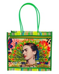 Mexican Mercado Shoulder Mesh Bag | Reusable Shopping Bag | Frida Kahlo Image |