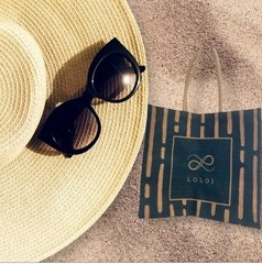 LOLOI Burlap Shopping Bag Tote