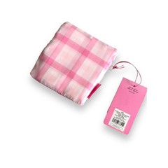 New Stoney Clover Lane x Target Pink White Plaid Reusable Shopping Tote Bag Fold