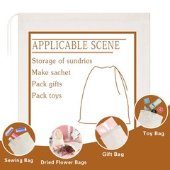 15 Pcs Muslin Bags 15 x 22 Inch Cloth Bags with Drawstring Large Storage pouc…