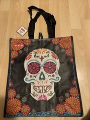 New Day Of The Dead Lot Of Three Reusable Grocery Shopping Bags Halloween