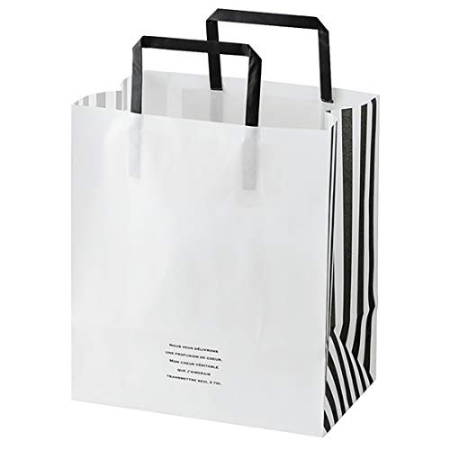 HEADS FIE-4P Japanese-Made Gift Paper Bags Fierte 50 count 22 x 25 x 14 cm Black
