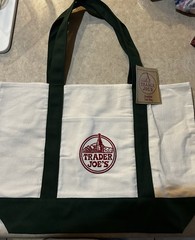 Trader Joe’s Bag Canvas Reusable Heavy Cotton Basic Style Shopping Green Large