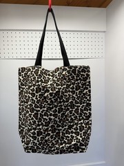 Old Navy Cheetah Pattern Reusable Shopping Tote Travel 100% Cotton Bag