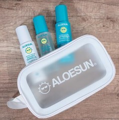 Beach Bag | Waterproof Clear Organizer Pouch with Zipper for Skin Care White
