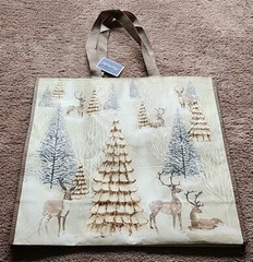Marshalls – Christmas Forest & Deer In Snow – Large Reusable Shopping Tote Bag