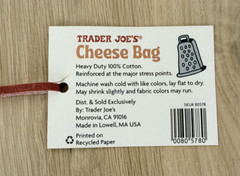 Trader Joe’s | Cheese Adventures Canvas | Tote Bag | Reusable Grocery Shopping