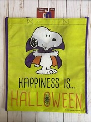 Peanuts Snoopy Vampire Happiness Halloween Reusable Tote Bag + Card + Stickers