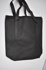 Lot of 11 Shopping Bags w Zipper Closure & Hook & Loop Front Pouch Purple/Black