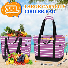 Soft Cooler Bag Insulated for Travel,Large Insulated Grocery Bags with Zippered