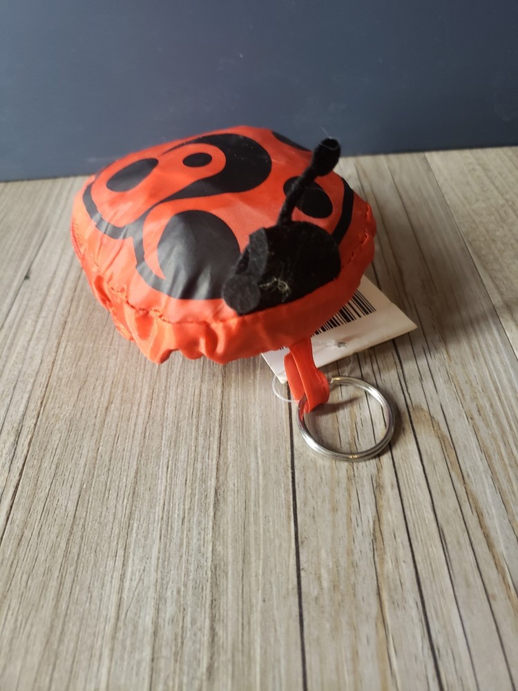 NWT Small Natural Grocers Bag Reusable Shopping Tote Lady Bug Zip Pouch