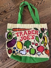 TRADER JOE’S Reusable Canvas USA Shopping Grocery Tote Bag Fruit Vegetable LOGO