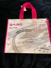 Daiso NYC SF LA Reusable Tote Bag Set 3 City Map Travel Beach Eco Bags NWT