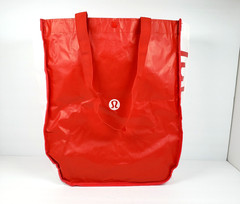 Lululemon Red White 14″x17″ Reusable Gift Shopping Tote Bag
