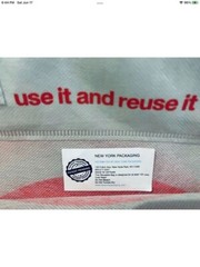 Target Brand Reusable Shopping Tote Bag Lot 5 Grocery Reduce Reuse Recycle 15×17