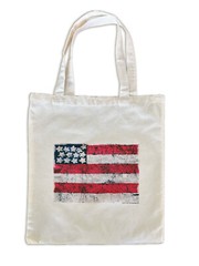 Plume Bag Co. Reusable Shopping Tote | 1777 American Flag Batik Canvas Bag