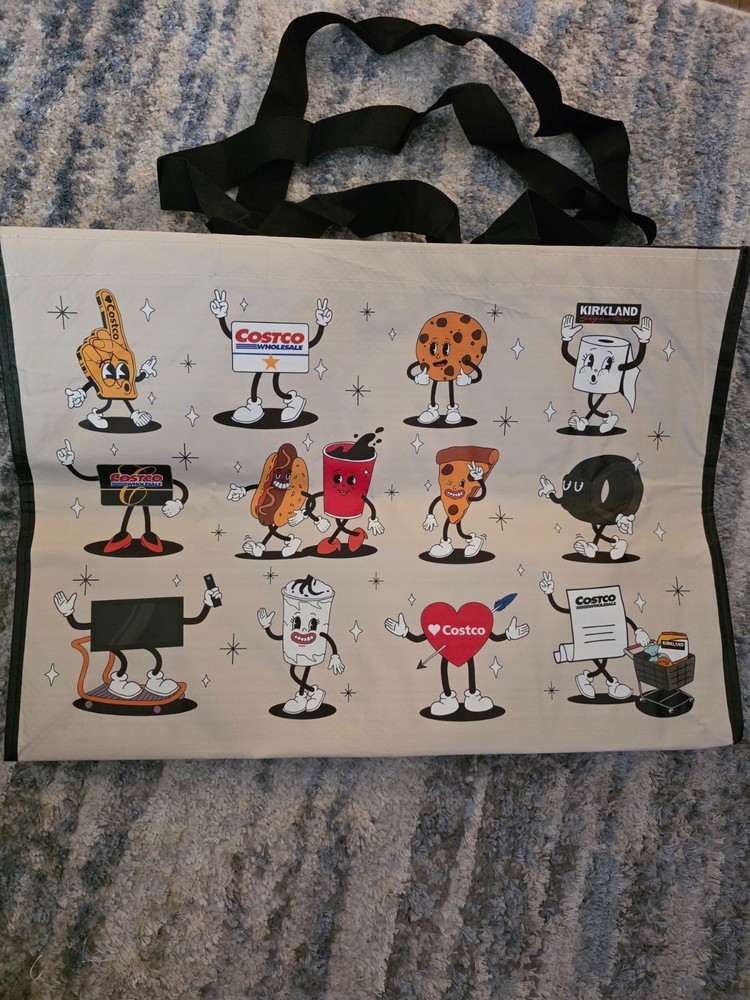 Keep Cool Costco Character Theme Reusable Tote Bag with Dual Cupholders Inside