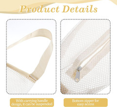 2 Pack Mesh Grocery Bag Holder, Hanging Grocery Bag Holder for Plastic Bags, Reu