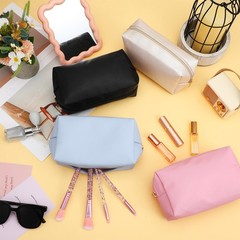 Limbeuuu 12 Pcs Preppy Makeup Bag PU 6.7 x 2.8 x 4.1 inches, Mixed Colors