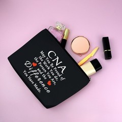 CNA Gift Certified Nursing Assistant Gifts Makeup Bag for Black