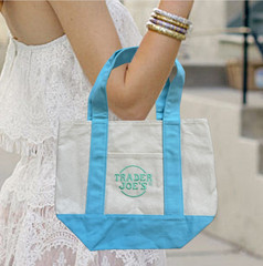 Trader Joe’s Mini Pastel Canvas Tote Bag Set Of 4 Colors Limited (New With Tag)