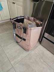 Effortless Medium Silver Shopping Trolley with Wheels – Unbreakable Handles