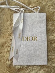 12-Pack of Dior Authentic White/Navy/Gold paper Shopping Gift Tote Bags w/Ribbon