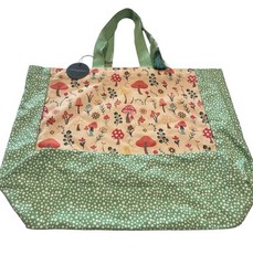 Cynthia Rowley New York Reusable Canvas Tote Bag Trendy Mushrooms