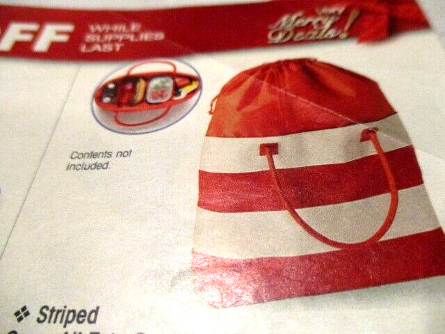 AVON Striped Carry All Tote Bag Includes 3 Removable Panels Expandable Drawstrin