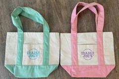 Viral Mini Trader Joe’s 3 Canvas Foldable Reusable Shopping Bags- FREE SHIPPING!