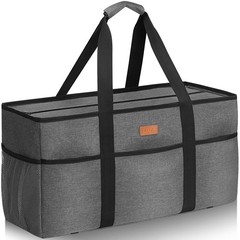 LHZK Stand Up Extra Large Utility Tote Bag with Lid, Utility Tote Bag with Me…