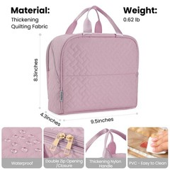 JOYYTUU Standing Makeup Bag, Large Capacity with Room for Dusty Purple