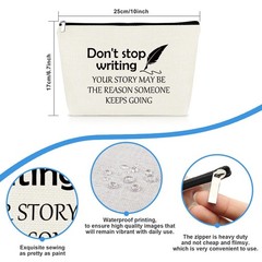 Creative Writing Gifts for Writer Makeup Bag Gift Women beige