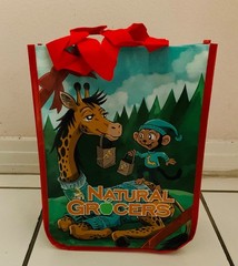NWT Small Natural Grocers Bag Reusable Shopping Tote Heavy Duty 9” x 12”