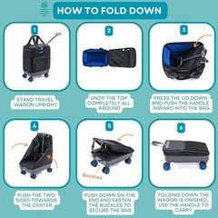 Haul-It Foldable Rolling Tote – Patented Heavy-Duty Utility Bag with 8 Spinne…