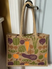 Trader Joe’s VEGGIES JUTE BURLAP REUSABLE BAG