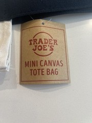 BRAND NEW with TAGS – Trader Joe’s – Holiday 2025 Canvas Mini Tote Bag – BLUE