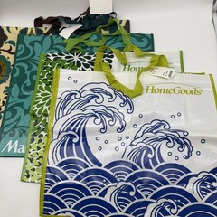 Homegoods Marshall’s Reusable Bags X4 Green Theme 17”x 19”