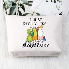 BDPWSS Parrots Makeup Bag For Women Lover Gift Bird Just like birds