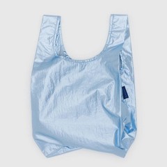 NWT Baggu BABY Reusable Bag Metallic Light Blue US seller Sold Out HardToFind